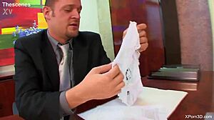 Hot busty teen secretary fucking and sucking boss huge dick in HD