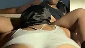 Teasing the swollen clit before eating it out on the desk