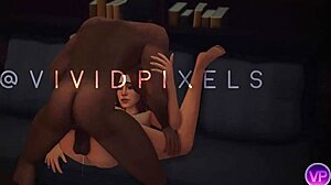 Hermione in double penetration threesome with Harry Potter in Sims 4