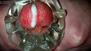 Close Up Oozing Cum After Big Cock First Time