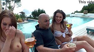 i fucked two bitches hard near the pool in all holes