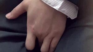 This asian teen just turned 18 and she's masturbating outdoors