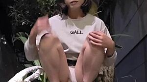 Ting Xuan Pees Outside In The Open