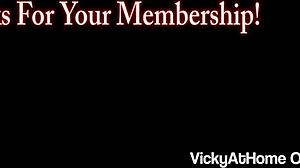 Watch Vicky Vette shove that crystal dildo deep into her tight ass?