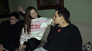 Luchiibb fucks her boyfriend's best friend next to the fat cuckold creampie at knock knock club