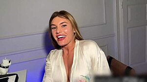 Chatting about fucking horny Russian blonde pornstar Kitana Lure in POV blowjob and sex.