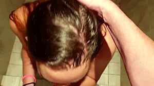 Stupid whore endures piss facial, slaps, and spits before intense facefucking humiliation.