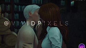 Hermione in double penetration threesome with Harry Potter in Sims 4