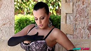 two brunettes and a redhead having fun with toys