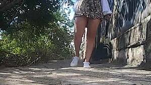 Young girl flashes pussy on public beach!