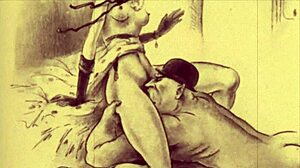 Vintage erotic drawings from antique collections