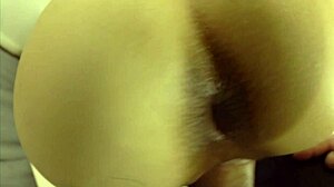 Japanese Wife Bent Over in Close Up Doggystyle, Showing Her Asian Ass and Pussy in Amateur Video