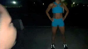 Wife Works Out At Night For Amateur Street Sex