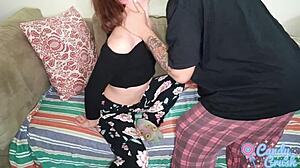 Bound brunette endures rough face fucking choking fisting with hot wax knifeplay