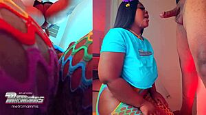 slim bbw swallows cum!