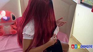 stepsister with big tits gets hot, lets pervert fuck her