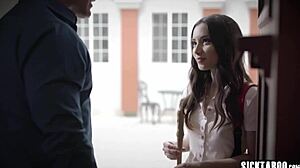 i, a teen with small breasts, played with guys' big hard thing with my mouth