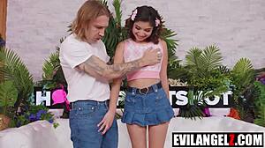 i feel so deep in hazel heart's throat and ass, gaping wide with bryan gozzling