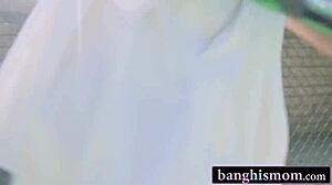 tennis game with two gorgeous milfs turns into hot foursome