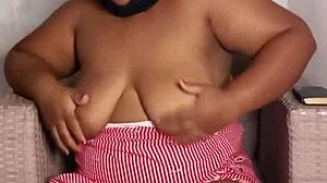 big ass ebony wife reads bible outdoors and gets super horny