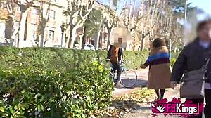 Elena de la vega curves flash hunting cock on public street ride