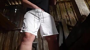 Village Girl Masturbates In A Barn With Her Clothes On So No One Catches Her