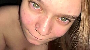 late night pov blowjob leaves cream mask on stepdaughter's face