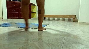 curvy chubby mexican neighbor cleans her new apartment bending over her fat ass