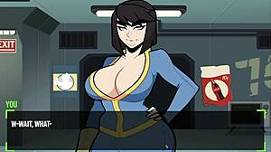 Relaxing game session with big tits