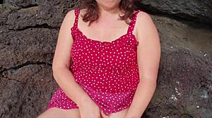 Seductive Stepmom Teaches Free Sex Lessons on Crowded Public Beach