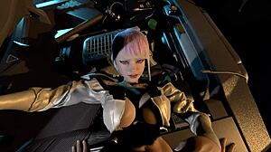 Lucy takes huge surprise cock deep in cyberpunk edgerunners hentai.