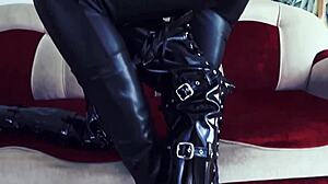 leather at the office group scene