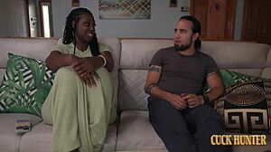 Thick Ass Ebony Wife Punishes Forgetful Husband by Riding Big Black Cock During Anniversary Celebration