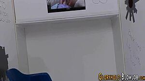 Teenager Sucks Fat Dick at Gloryhole