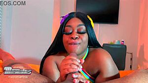 slim bbw swallows cum!