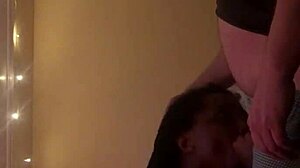 Homemade Amateur Ebony Woman Performs Intense Oral Sex on Black Man in Private Setting