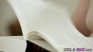 what is the lesbian babe doing in lingerie?