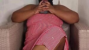 big ass ebony wife reads bible outdoors and gets super horny