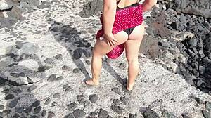 Seductive Stepmom Teaches Free Sex Lessons on Crowded Public Beach