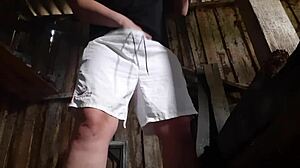 Village Girl Masturbates In A Barn With Her Clothes On So No One Catches Her