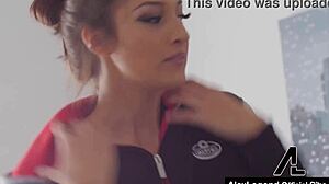 alex cum hard on bella rolland's perfect ass and big tits