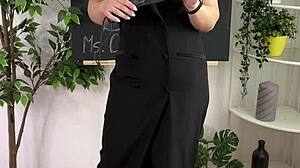 Explore sexual wellness through bdsm roleplay with mature teacher in lingerie and heels