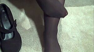 Pawg In Pantyhose And High Heels Foot Fetish