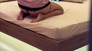 hey mommy i caught you hot in your room and you milked all my cum behind dad's back