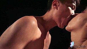 horny taiwanese li nana bounces big tits wildly after steamy interview fuck