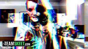 StepMom tied up gets facefucked and creampied by horny stepson in taboo fantasy.