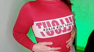 caught my boyfriend jerking to my twin slut now he'll fuck us both in leggings