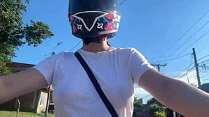 i picked up a didi client no bra and he noticed my huge tits right away