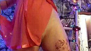 hotwife steffi the redhead milf housewife dances in panties showing big pussy lips voyeur pmv promo