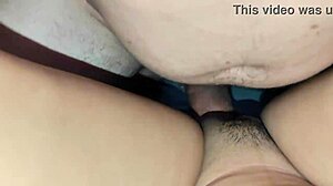 Intense close-up girlfriend POV pounding aims cum on body but holds back